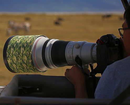 Tijdens uw 8 Dagen Lodge Safari Tanzania kunt u het dak van uw safaritruck uitschuiven voor een prachtig uitzicht op en foto's van de wilde dieren.